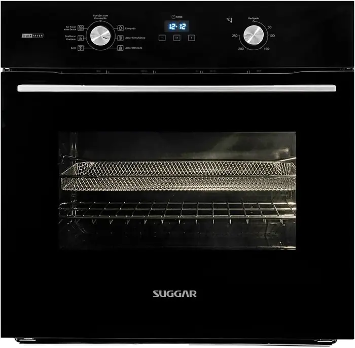 Forno de Embutir Electrolux FE6802PT 68L Preto com Air Fryer