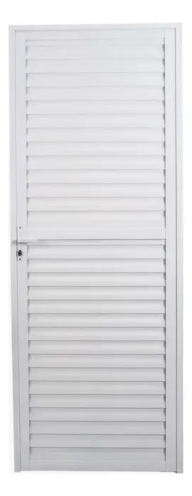 Porta de Alumínio Laminada 210x60cm Soft Plus Abertura Esquerda Branco