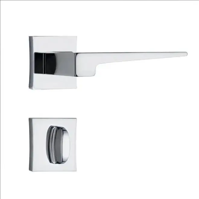 Fechadura banheiro roseta quadrada cromada 3200 - STAM