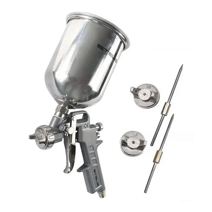 Pistola de Pintura Tipo Gravidade Tanque Alto 1/4″ 1000ml Stels