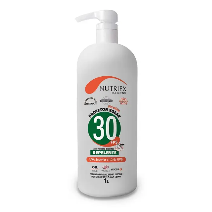 Protetor Solar com Repelente FPS 30 1L Nutriex Profissional