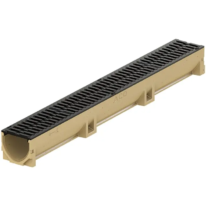 Canal Concreto e Grelha Ferro Fundido Self 100 B125 10×9,5x100cm Aco