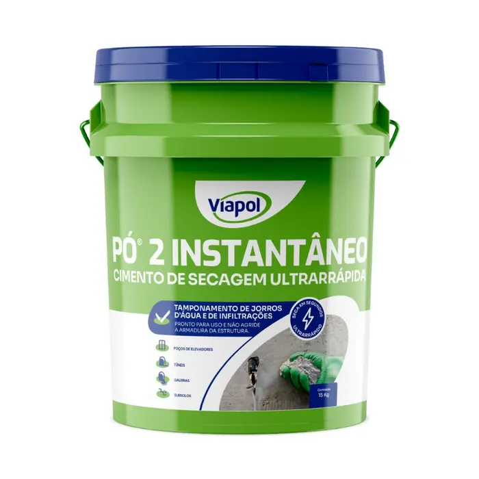 ViapolSeca Pó 2 Instantâneo Ultra-Rápido 15kg Viapol