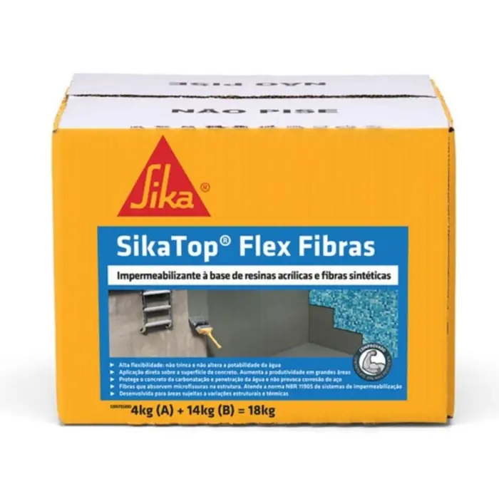 Impermeabilizante SikaTop Flex Fibra Revestimento 18kg Sika