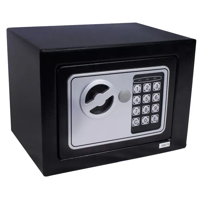 Cofre Eletrónico Digital 17,5x23x17cm – 2 Chaves Preto – NCDP23
