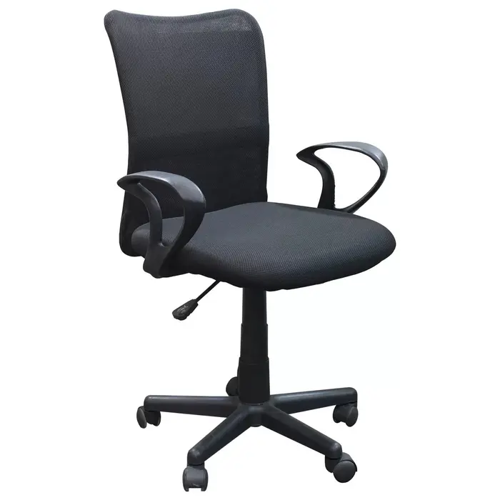 Cadeira Escritório Preto Tela Mesh Médio Base Giratória
