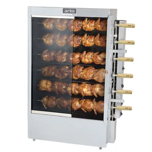 Assador de Frango Arke FG-30 a Gás GLP com 6 Queimadores infravermelho