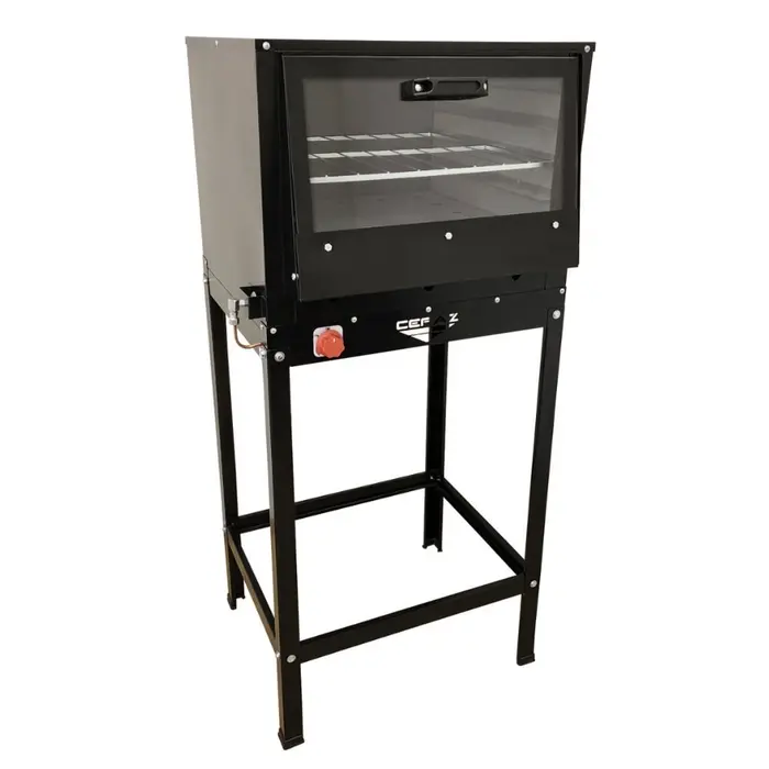 Forno Industrial Grande Baixa Pressão FRG-16 a Gás GLP 100L Tampa de Vidro com Cavalete CEFAZ-FRG-16