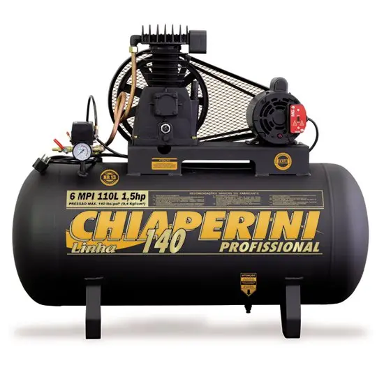Compressor de Ar 6 Pés 110L 1,5HP 140PSI 110/220V CHIAPERINI-6/110LMONO