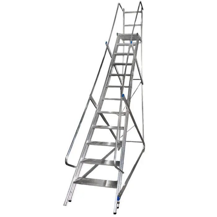 Escada de Alumínio Tipo Plataforma 11D + Plataforma REAL ESCADAS-PLAT300L