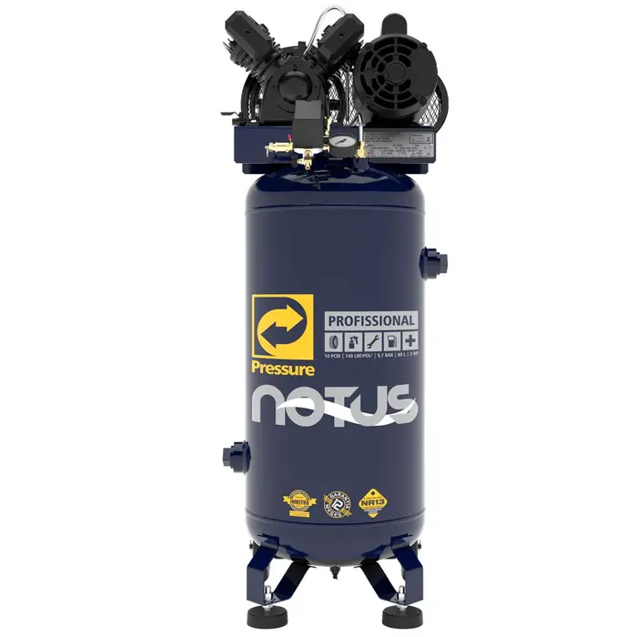Compressor de Ar Vertical Notus 2HP 80L 10 Pés 110/220V PRESSURE-8975701251