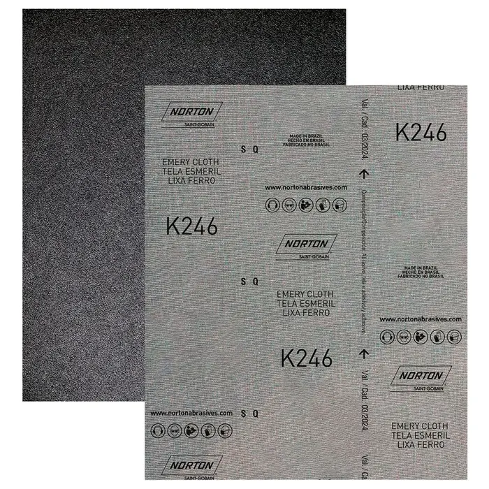 Lixa Ferro Grão 36 225x275mm com 25 Unidades NORTON-66261199783