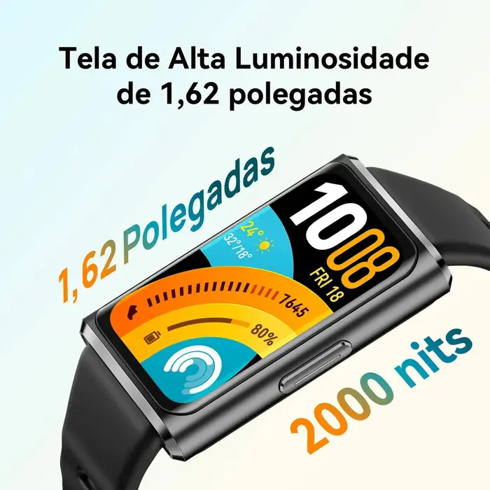 te Smartwatch HUAWEI Band 11 Pro Posicionamento GNSS Autônomo Tela 162eamp;amp;quot; AMOLED........ Bateria com Autonomia de Até 14 Dias Monitoramento